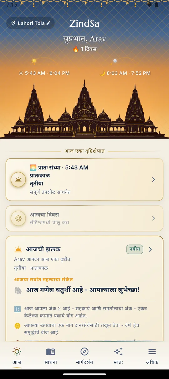 हिंदू · आज